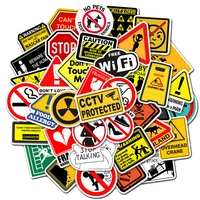 103050pcs warning signs warning personalized graffiti stickers luggage car stickers waterproof wholesale