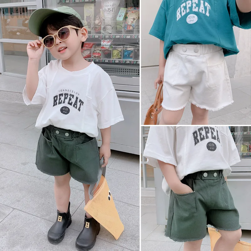 

2021 Boys Short Pants Kids Clothing Summer Children Toddler Jeans Child Shorts for Girls Boys Pants Korean Fashion Baby Clothes