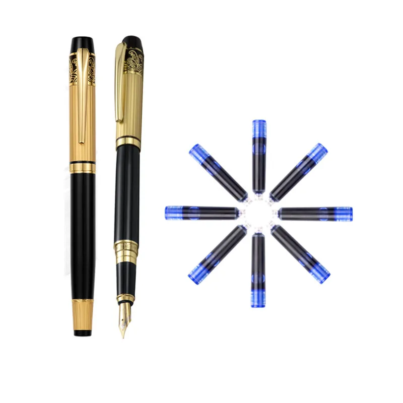 

Деловой офис Классическая креативная модная нейтральная металлическая ручка для подписи + набор чернил для ручки