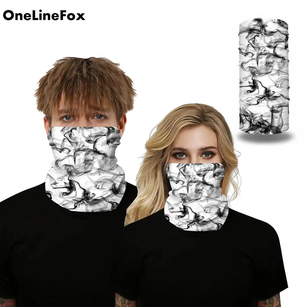 OneLineFox Hallowaeen каркас для курения Женский горнолыжный шарф уличная Ветрозащитная