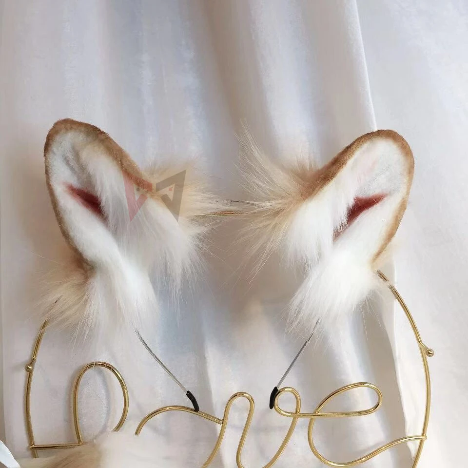 Новинка обруч для волос с складными ушками Shibadog от MMGG головной убор в стиле волка