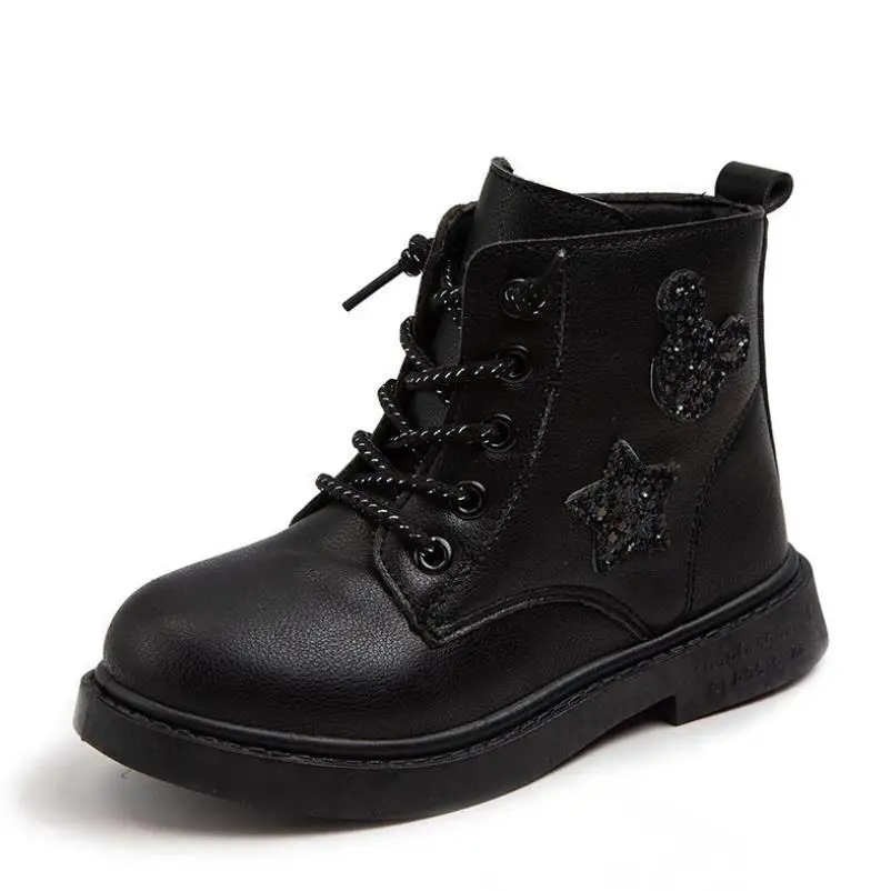 Осенне зимние новые детские ботинки для девочек детская обувь с высокими