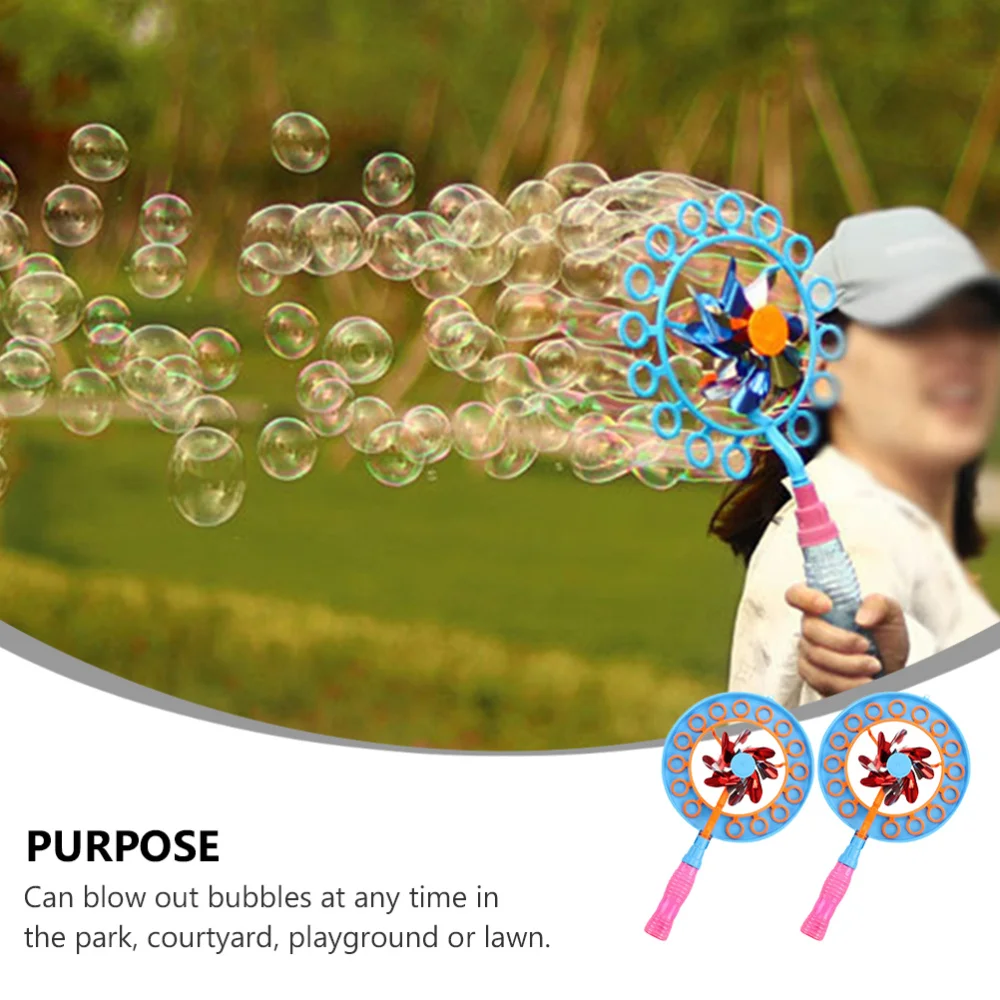 

2 sets of Windmill Bubble Blower Kid Bubble Windmill Bubble Making
