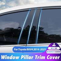 pc window pillar trim cover sticker for toyota rav4 2014 2021 car styling car window b pillars bc column decorative sticker