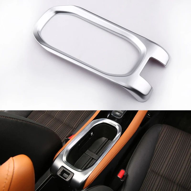 

Car Water Cup Holder Trim Interior Protective Auto Accessories Covers ABS Chrome Car Styling For Honda HRV HR-V 2014 2015 2016