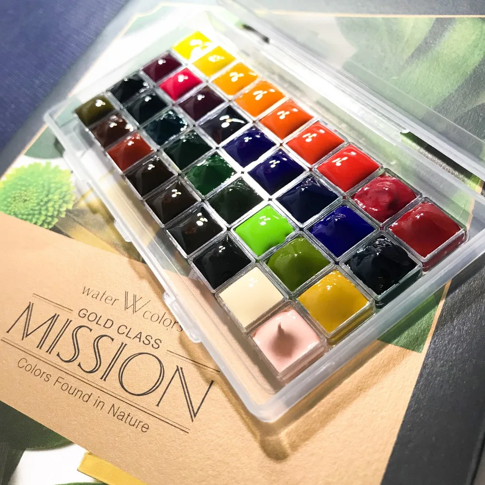 Дозирующий цвет воды 34 Цвета Корея Mijello Gold Master высокой концентрации Чистый