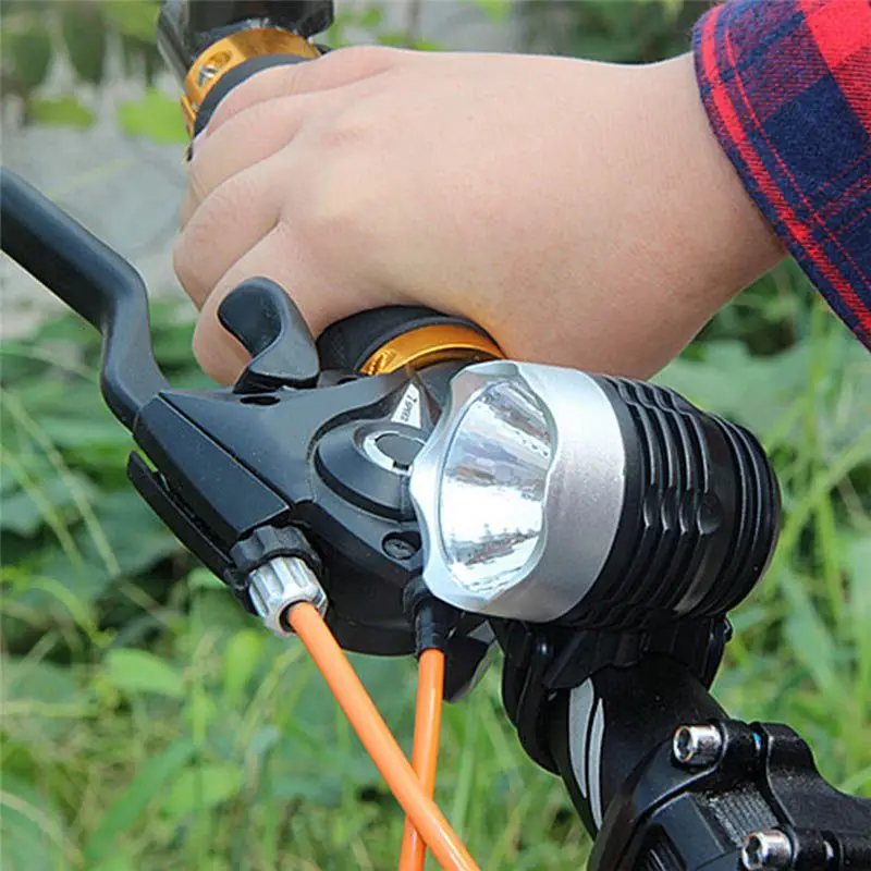 

80 Lumen XML Q5 Interface LED Bike Bicycle Light Headlamps Headlight ode bIack