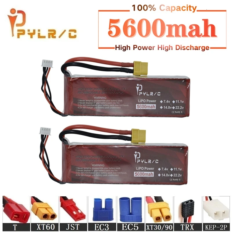 

High Rate 14.8v 5600mAh Lipo Battery For RC Helicopter Parts 4s Lithium battery 14.8v 50C RC Cars Airplanes Drone Battery T/XT60