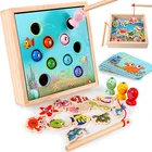 Новые Детские деревянные игрушки, магнитные игры, рыболовная игрушка, 3D Рыба, детские развивающие игрушки, забавные подарки для детей на открытом воздухе