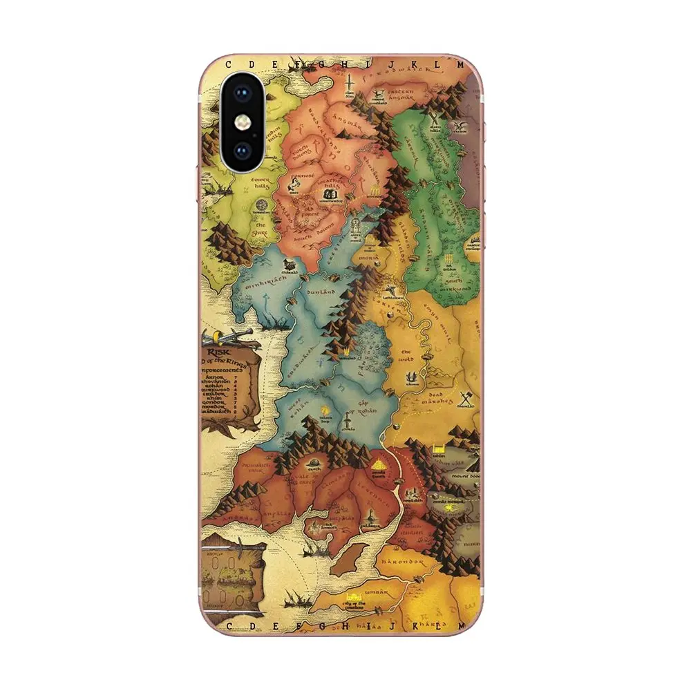Винтажная карта Hobbit Tolkien Lotr TPU с узором для Huawei Honor Nova Note 5 5I 8A 8X10 Pro 9X Moto G G2 G3 G4 G5 G6 G7 Plus