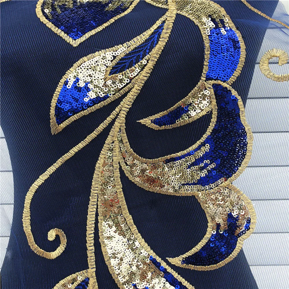 Нашивка с блестками вышитая Цветочная аппликация блестки ткань для одежды