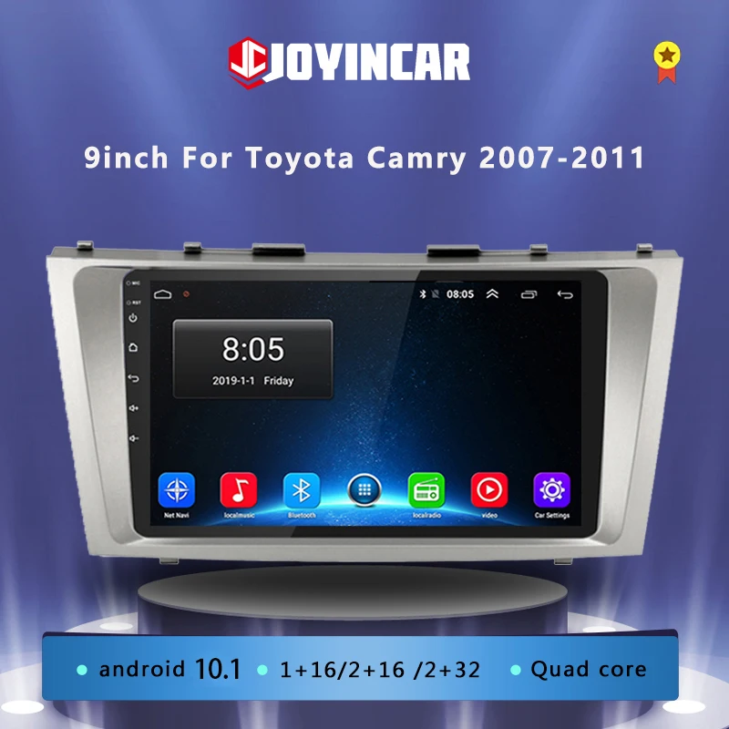 

JOYINCAR 2Din Android 10.1 Car Radio car Multimedia Player Gps Navigation Autoradio 2G+32G Head Unit for Toyota Camry 2007-2011