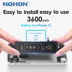 Аккумулятор NOHON для iPhone 11X8 7 6S 6 Plus SE 2020 XR XS MAX, сменная батарея большой емкости для Apple iPhone 11 Pro 8P 7P