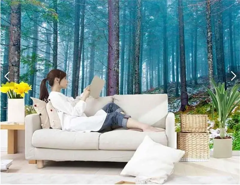 

custom size mural photo 3d wallpaper living room bed room snow dream forest picture TV backdrop non-woven wallpaper for wall 3d