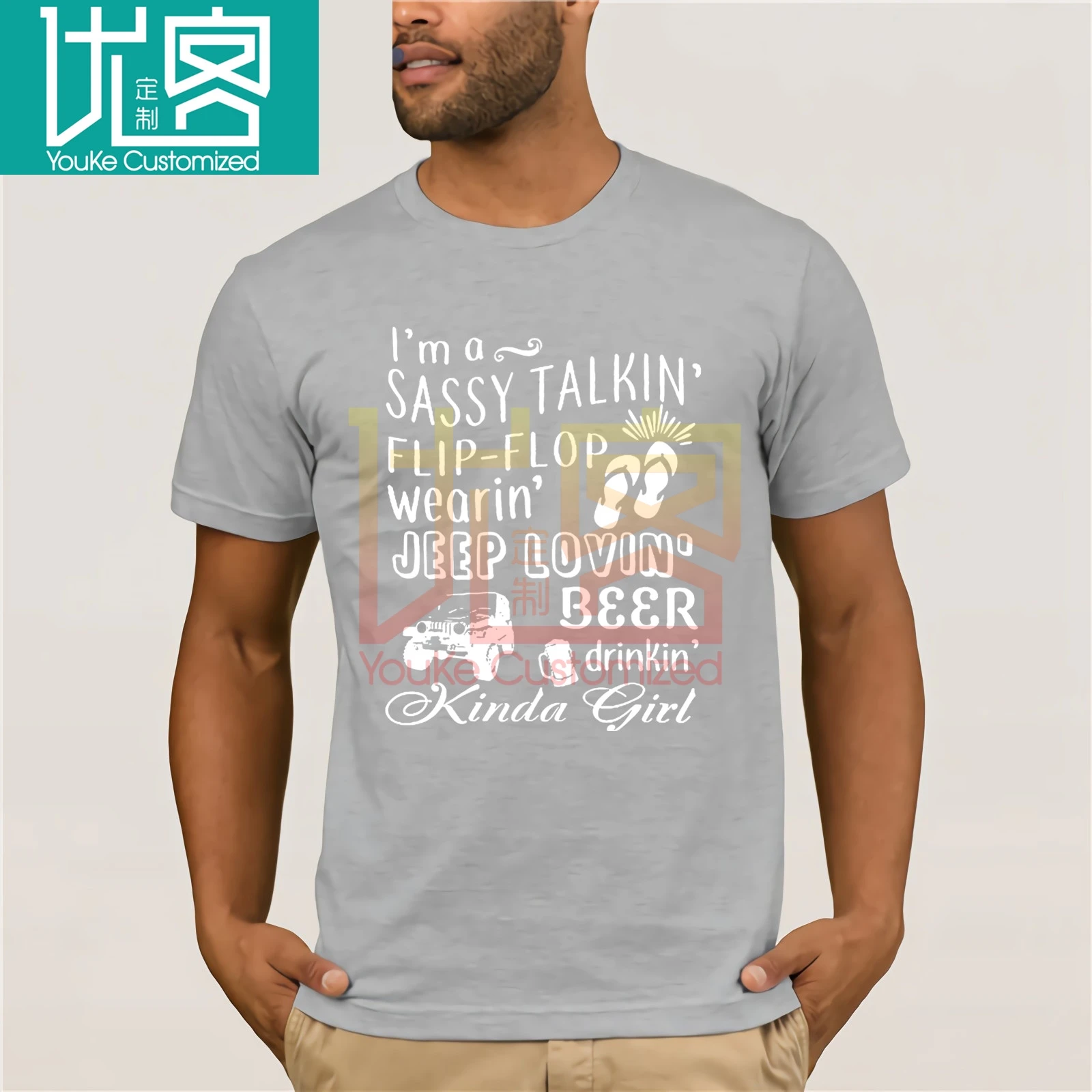 Im A Sassy Talkin Flip Flop Wearin Jeep LovinT рубашка | Мужская одежда