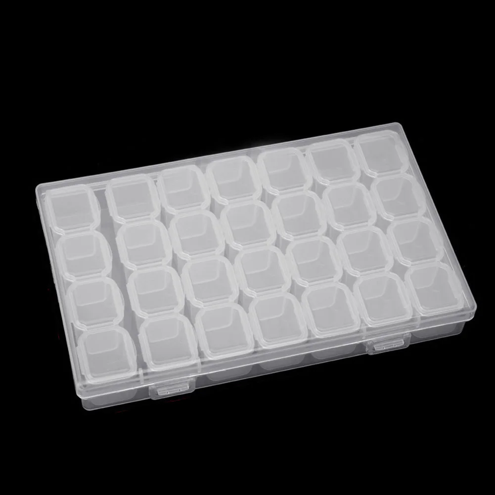 Пластиковый органайзер для таблеток 28 сеток регулируемый ювелирных изделий