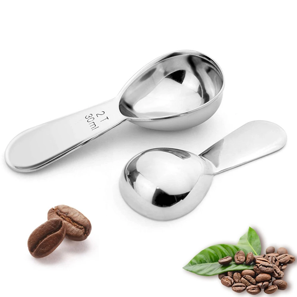 2 предмета Нержавеющая сталь Кофе мерные ложки с точное измерение короткая ручка