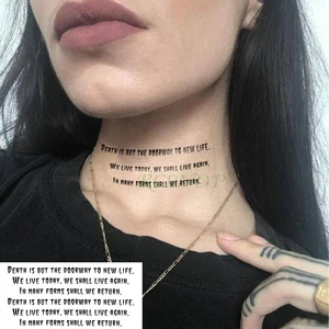 Водостойкая временная татуировка, наклейки с буквами, татуировки, флэш-тату, поддельные татуировки для детей, мужчин, женщин