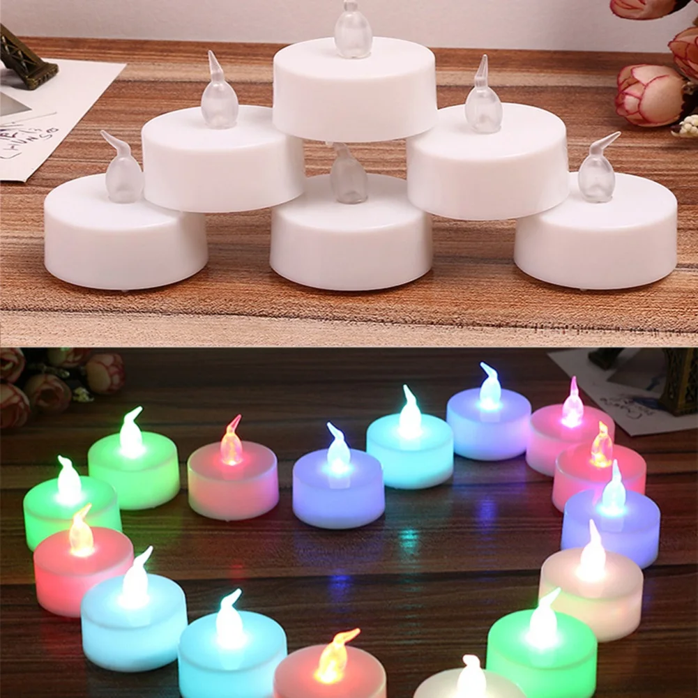 24pcs Flameless LED Tealight Tea Candles Wedding Light Romantic Lights for Birthday Party Decorations | Дом и сад