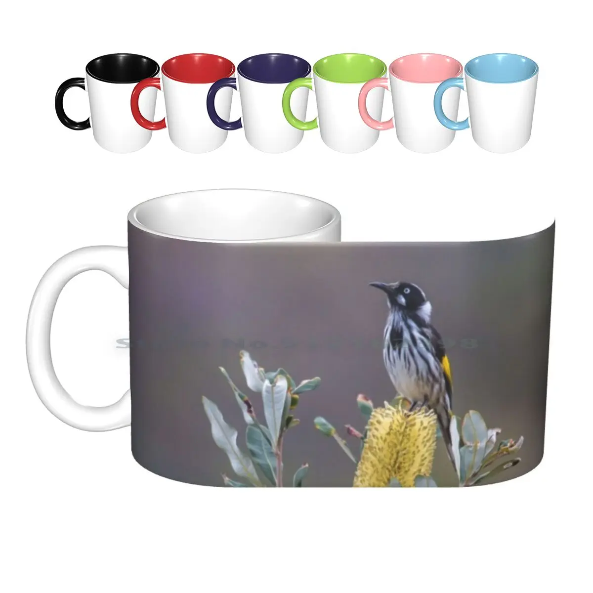 

Керамические кружки Honeyeater, кофейные чашки, Кружка для молока и чая, кружка Honeyeater Bird Bush, Australia Honeyeater, дикая природа, креативные трендовые винта...