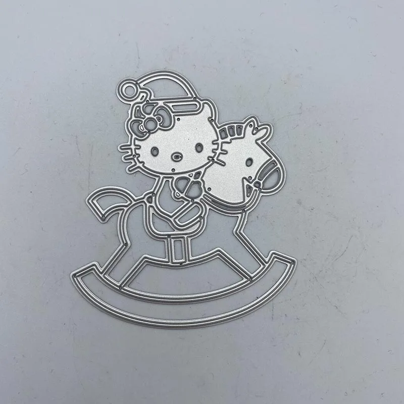 

Metal Cutting Dies Stencil Template Trojan Christmas Cat For DIY Scrapbooking Embossing Paper Cards Album Making Craft Dies Cut