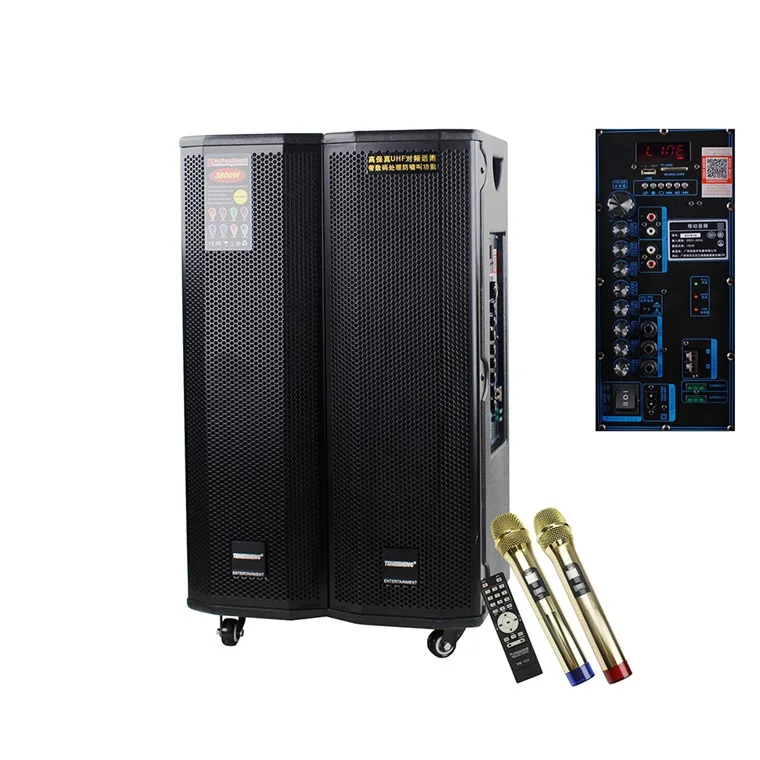 구매 Temeisheng 15 인치 다기능 증폭기 무선 마이크 서라운드 사운드 시스템 스피커 보조베터리