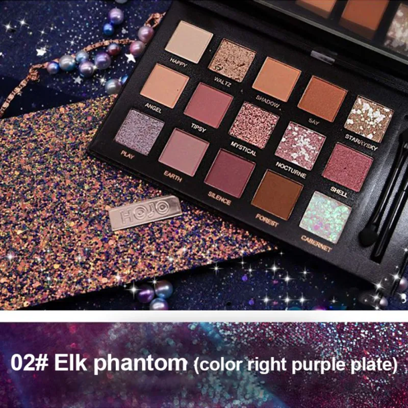 Палитра матовых мерцающих теней для век стойкие водостойкие не размазывающиеся