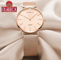 olmeca women watches mesh band watches luxury brand watch reloj mujer water resistant quartz watches gift relogio feminino