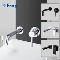 frap wall mounted basin faucet brass single handle mixer tap hot cold bathroom water bath matt black faucet sink y10050 1