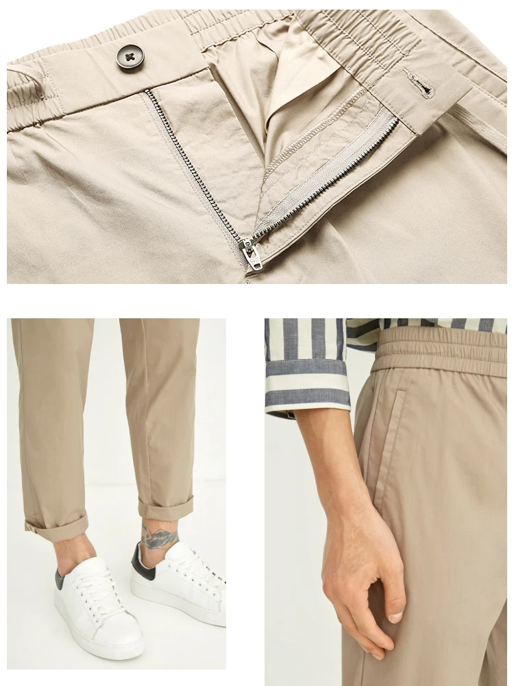 JackJones мужские хлопковые повседневные эластичные брюки мужская одежда 218314541