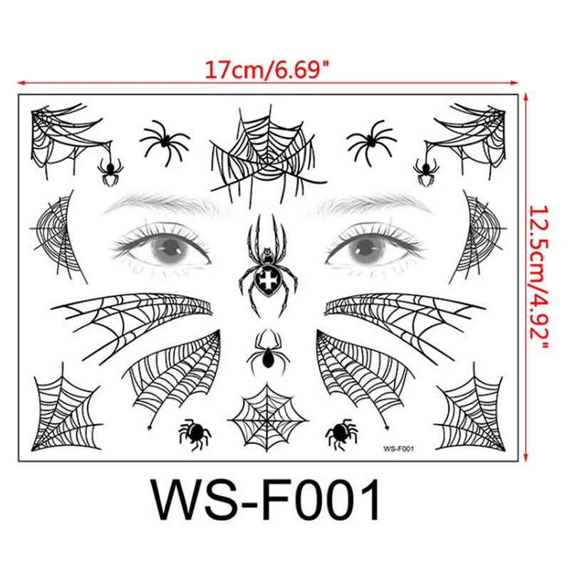 

Sexy Halloween Stickers Face Temporary Tattoo Sticker For Man Neck Boys Tattoo & Body Art Sword Tattoo Black Face Tattoo Sticker