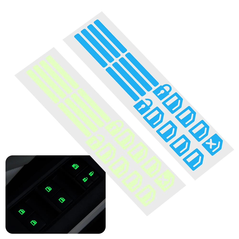 Светящиеся наклейки для кнопки подъема автомобильных дверей и окон Honda CRV Accord Odeysey