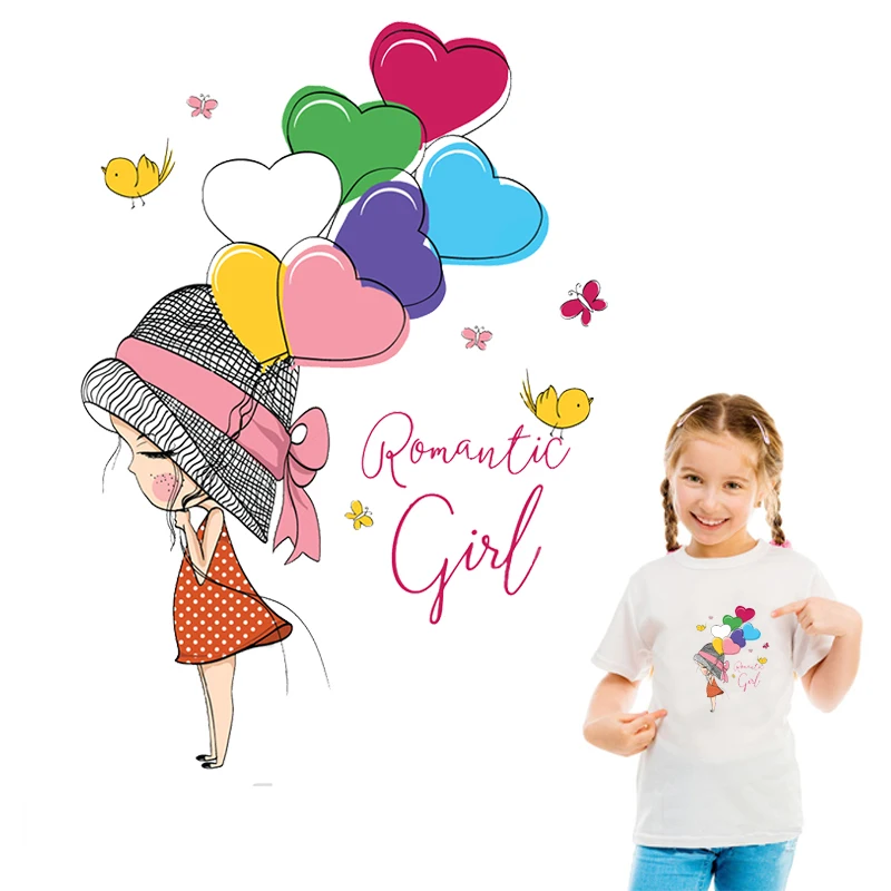 Наклейки на воздушные шары с милыми рисунками романтические нашивки для девочек