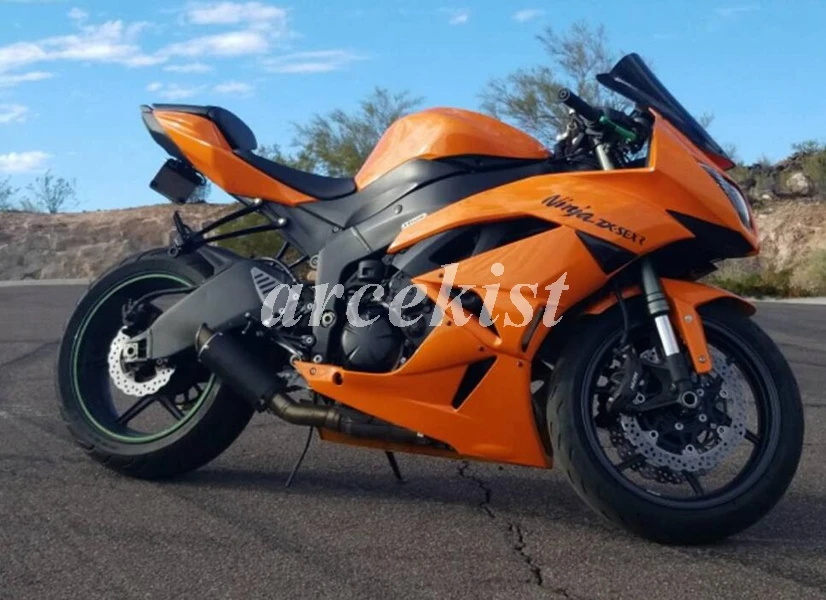 

Injection Mold New ABS Motorcycle Full Fairings kit Fit for Kawasaki Ninja ZX-6R 636 2009 2010 2011 2012 Bodywork set Orange