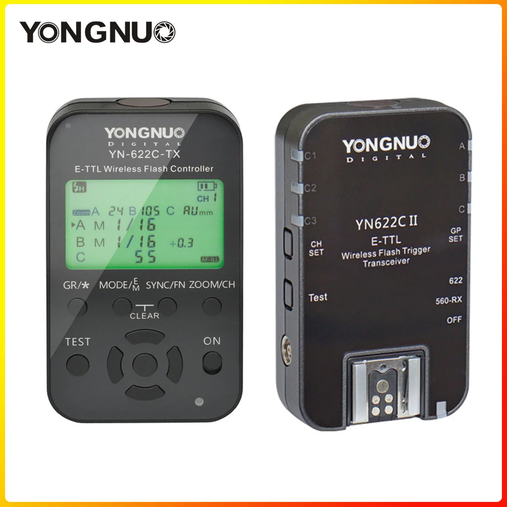 Беспроводная YONGNUO TTL Flash Trigger YN622C II YN-622C-TX KIT с высокоскоростной синхронизацией HSS