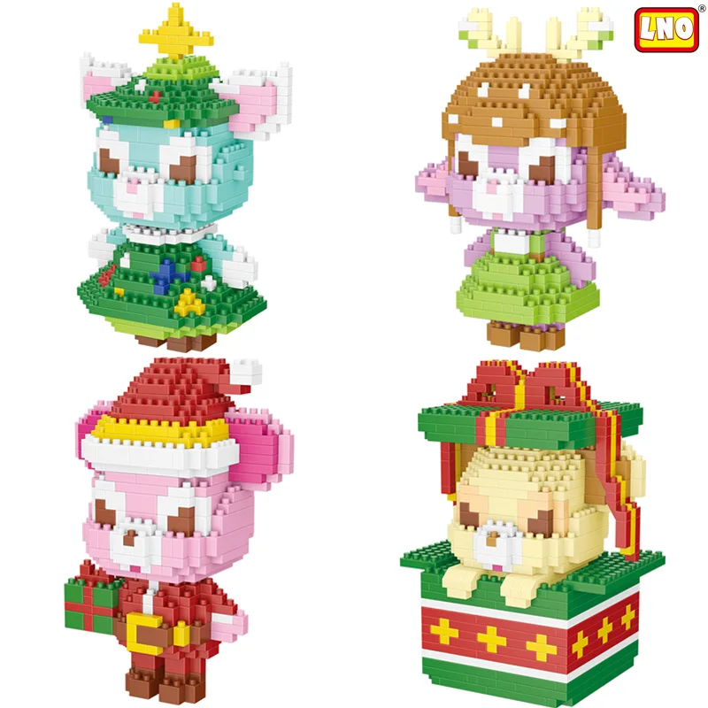 

350pcs+ Micro Building Blocks Christmas Dress StellaLou Gelatoni Diamond Brick Figures Toys For Children Gift