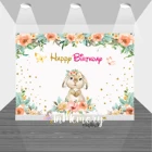 Цветочный фон для фотосъемки весенний Пасхальный кролик портрет фотография Фон бабочка кролик День Рождения фотография баннер