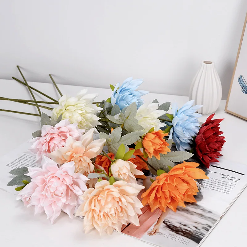 

Simulation Big Chrysanthemum Home Hotel Living Room Office Wedding Decoration Fake Flower Holiday Party Handmade Plant