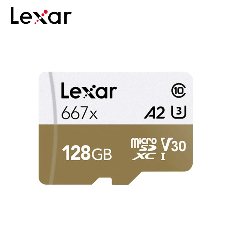 Карта памяти Lexar TF 667x256 gb SDXC Class 10 V30 A2 U3 Max 100 МБ/с. Micro SD 64gb 128gb de memoria | Компьютеры и