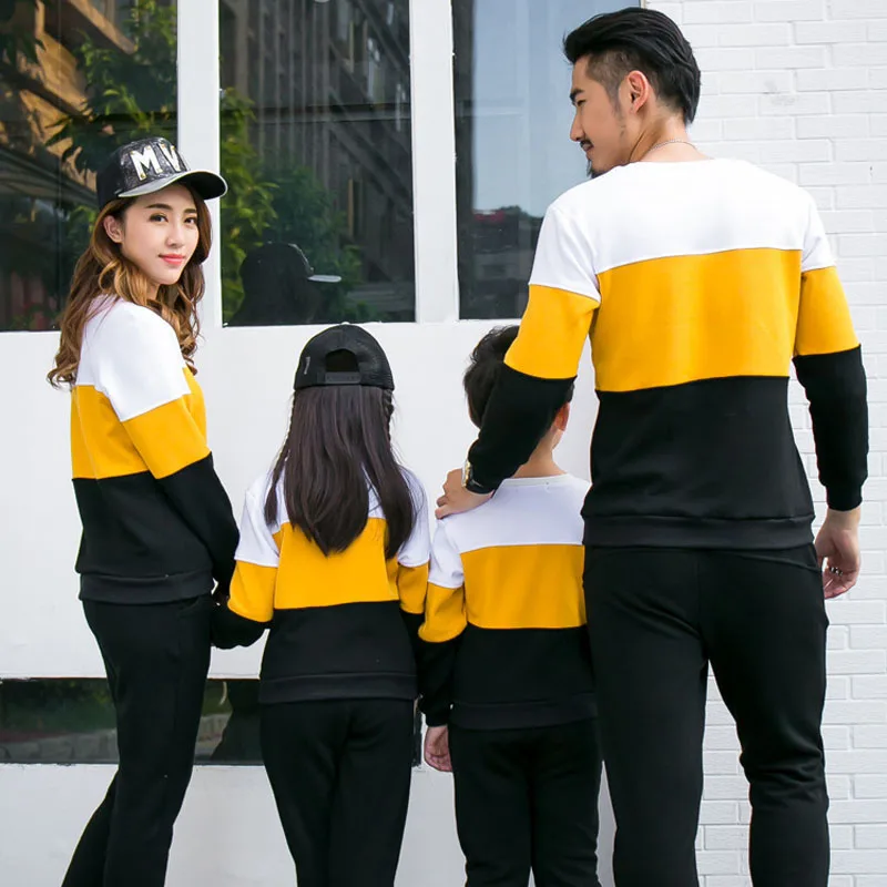 Ropa familiar de talla grande, conjunto de algod&oacute;n a juego para madre, hija, Padre, Hijo y ni&ntilde;a, moda de oto&ntilde;o, 2021-1