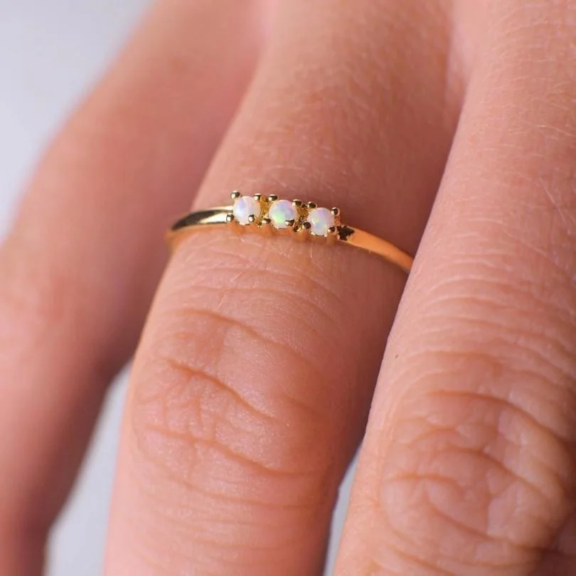 S925 стерлингового серебра 3 точки циркониевое кольцо 059|Кольца| |