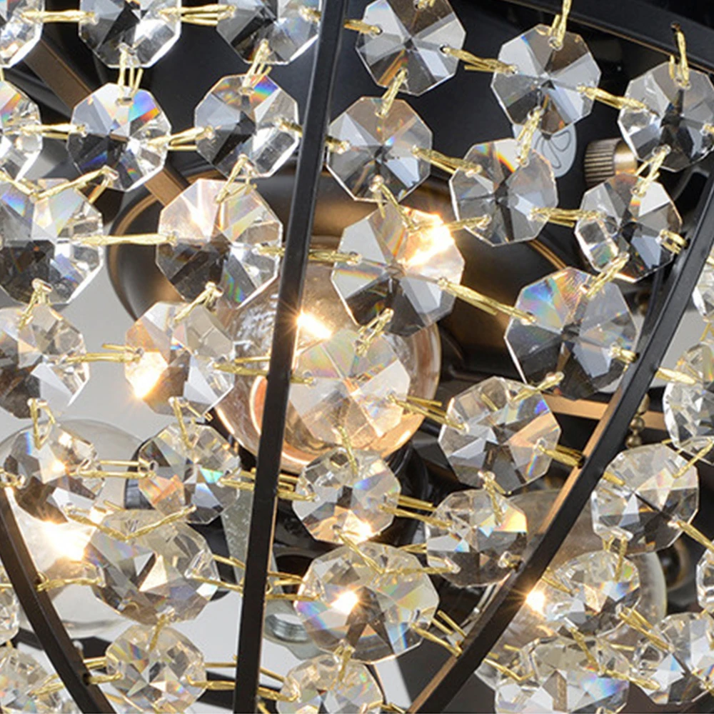 52-дюймовый Ретро потолочный вентилятор лампа с светильник 110В пульт