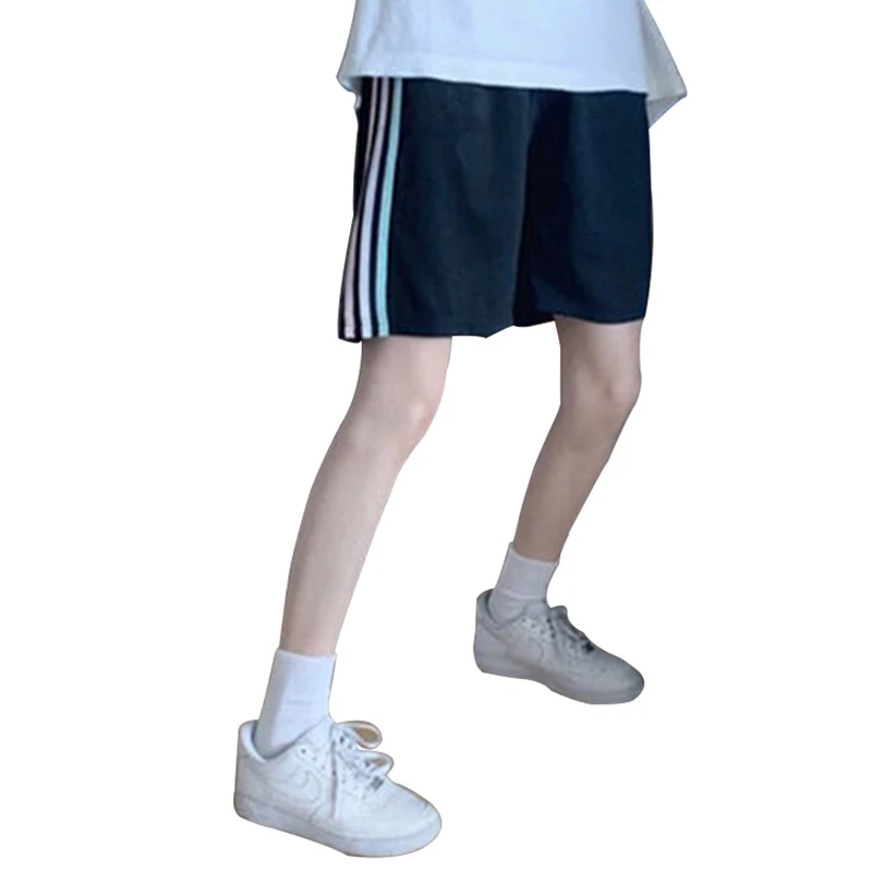 

Summer Sports Shorts Loose INS Tide Outside To Wear Running Korean Version Of Leisure High Waist BF Wind Pants Straight Leg Five