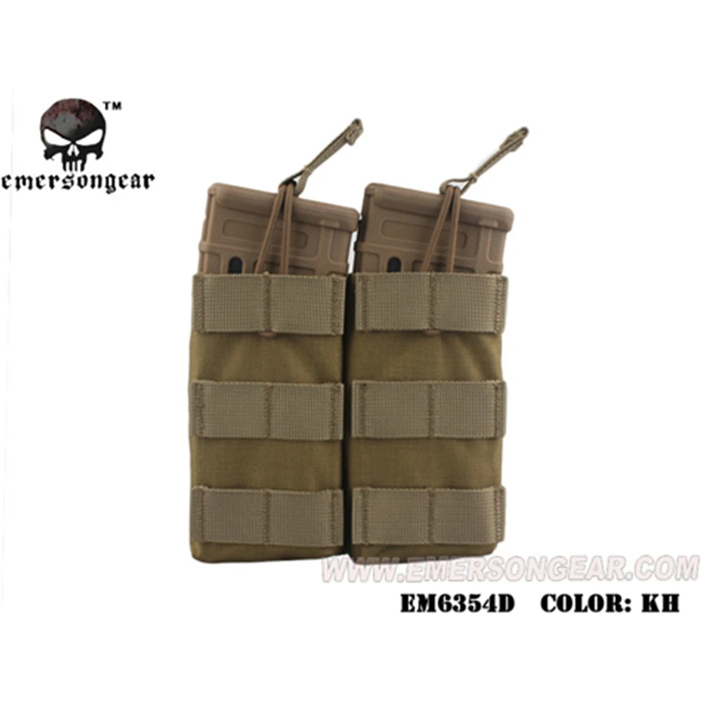 Emersongear Тактический Двойной 556 маг мешок M4 AR AK FAMAS модульный Открытый верх Molle лямки модульная сумка для пейнтбола страйкбола