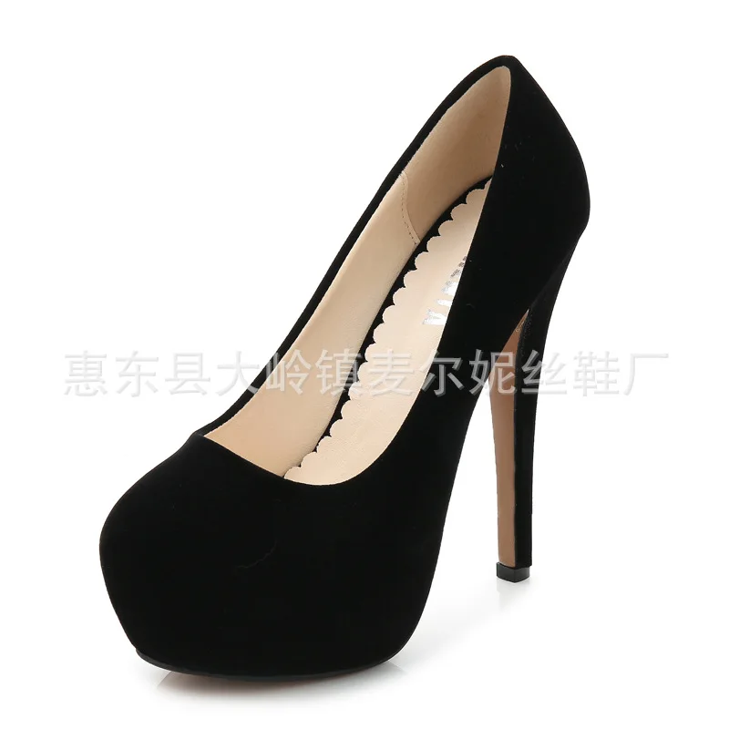 

waterproof table single shoes women Super women's hate sky nightclub thin heel sexy 14cm large size high
