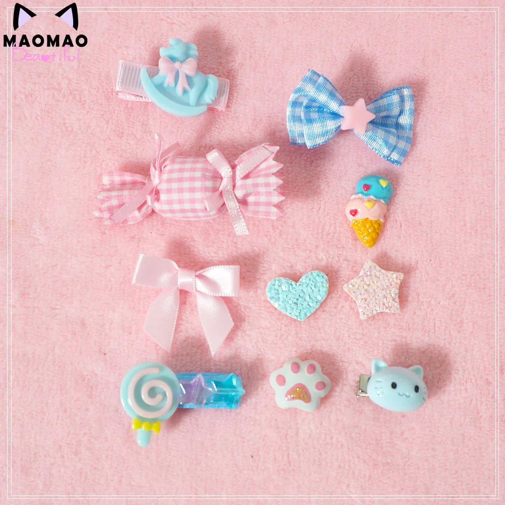 Ручная работа милые красные заколки в форме кошки Ba милая маленькая мама черная