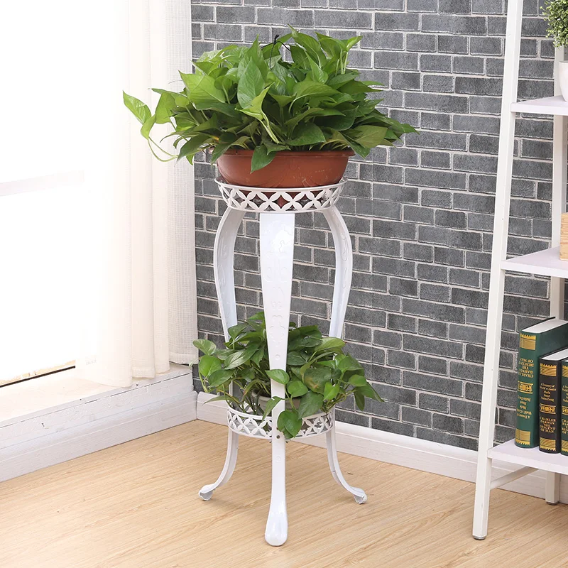 

European Flower Rack Wrought Iron Multi-layer Floor Pot Indoor Living Room Green Shelf Province Space Hanging Orchid