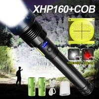 880000lm xhp160 high power led flashlight torch light xhp90 usb waterproof rechargeable tactical flashlight powerful led lantern