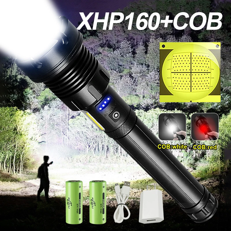 880000LM XHP160 высокое Мощность светодиодный вспышка светильник фонарь XHP90 Usb