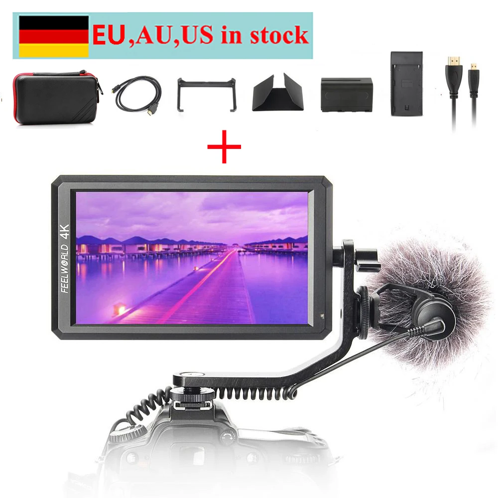 Feelworld F6 5 7 &quotIPS 4K монитор для DSLR или беззеркальной камеры с